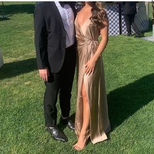 Fame and Partners Auriga dress - Dark Tan